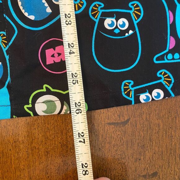 Disney Monsters Scrub Top Womens Size Small Sully and Mike Short Sleeve V-Neck - Picture 6 of 12